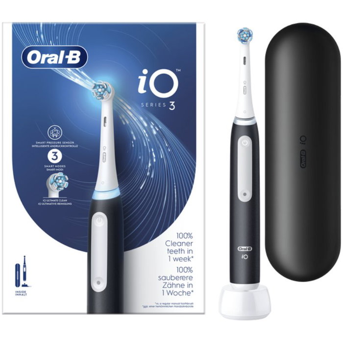 Oral-B iO 3 Cepillo Eléctrico Negro con Estuche de Viaje Oral-B iO 3 Cepillo Eléctrico Negro con Estuche de Viaje